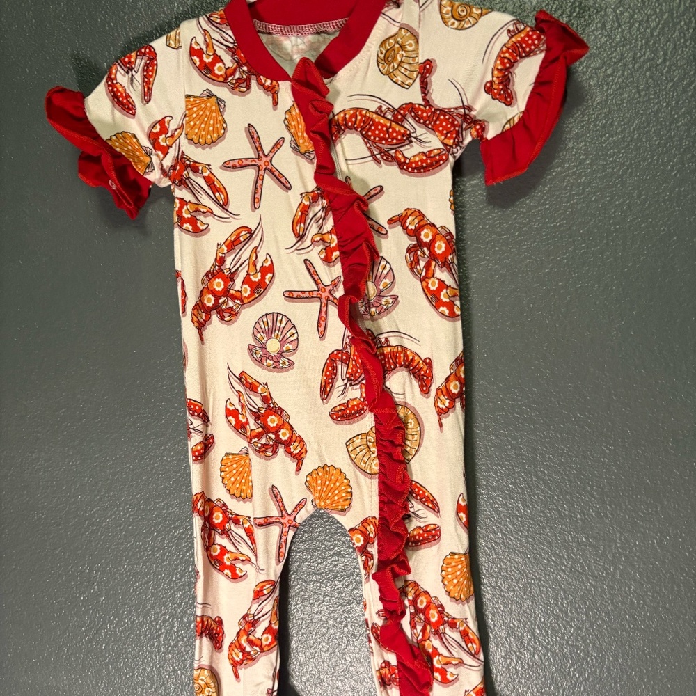 Lobster bamboo romper